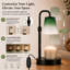 Lampe chauffe-bougie avec minuterie et variateur, brûleur à cire pour bougies parfumées en pot, cadeau de pendaison de crémaillère pour femme, hauteur réglable, chambre, cuisine, bureau, décoration esthétique (vert dégradé)