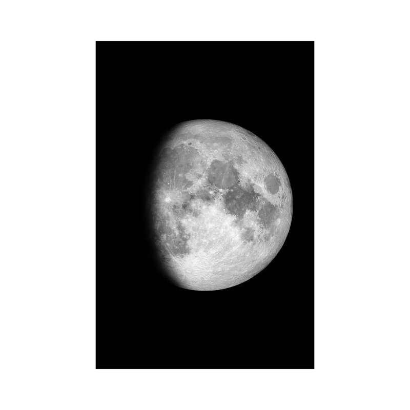 Waxing Gibbous Moon by GetYourNerdOn - Wrapped Canvas Print, 20.32 cm H x 30.48 cm W