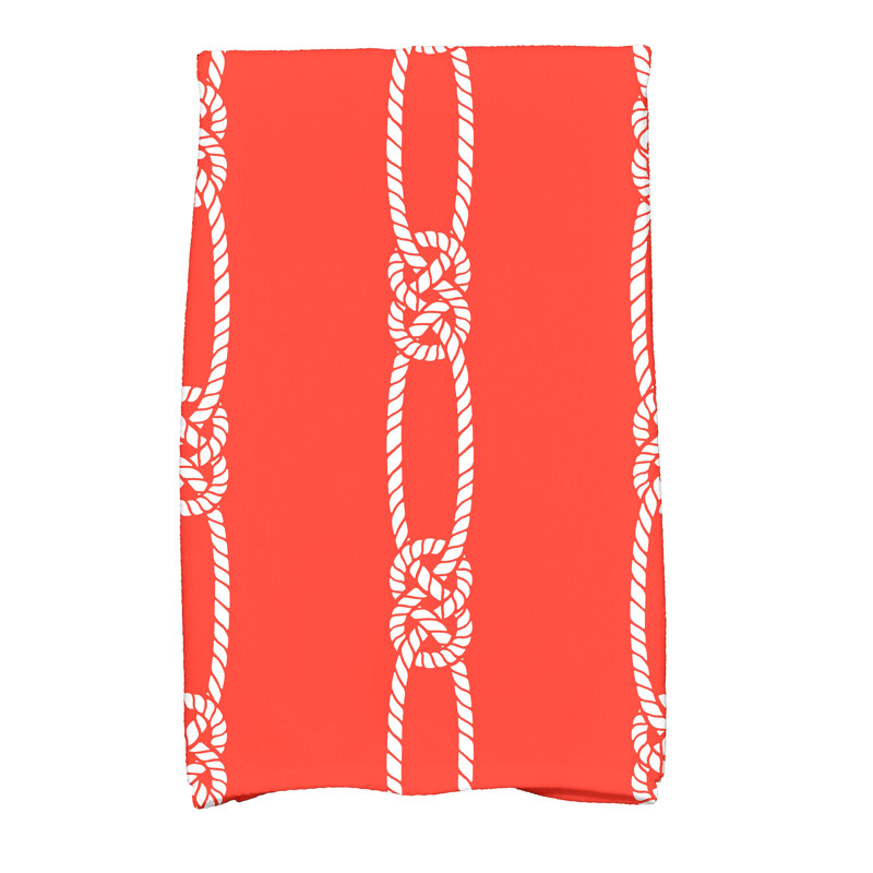Hancock Stripe Tea Towel Kitchen Towel, Orange