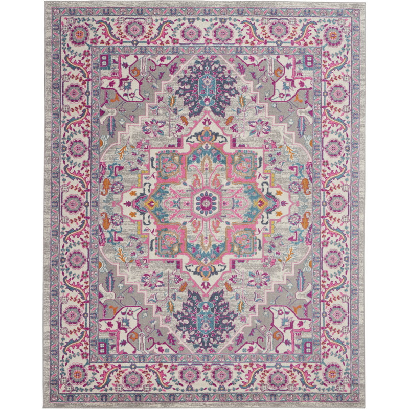Oriental Indoor Rug, Rectangle 6'7" x 9'6"