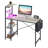 Monike 44'' W Computer Desk With Led Lights & Reversible Storage Shelves,Home Office Desk With Hooks, CPU Stand,Cup Holder and Cloud Magnets.-1864491014