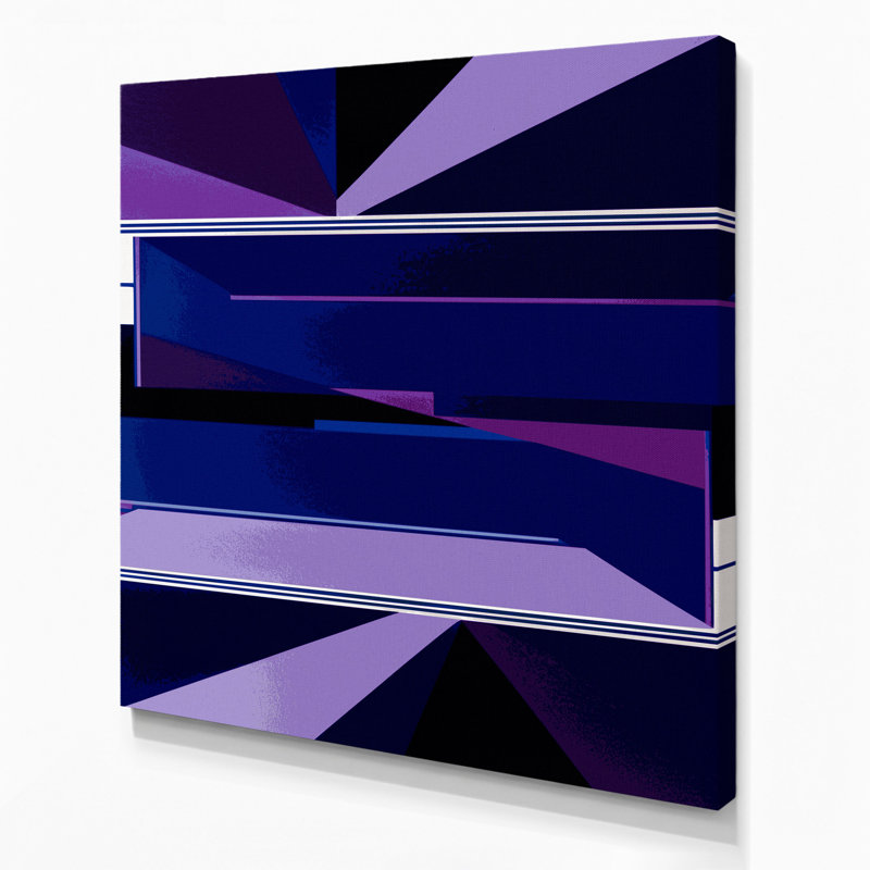 Art mural sur toile bleu Hard Edge 33