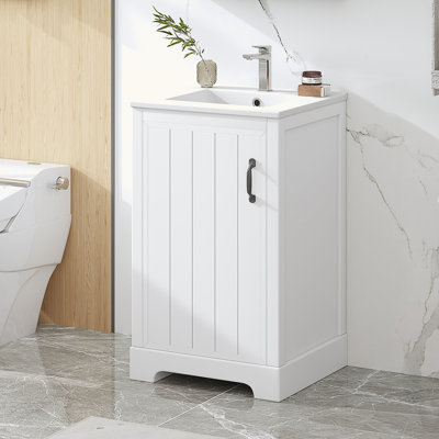 Bathroom Vanity with Sink and Soft Closing Door