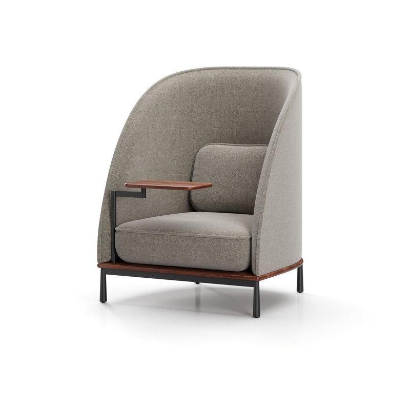 Arc Chair, Medley 61002 Polyester, Natural Walnut