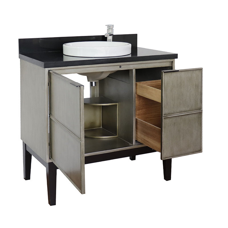 Ensemble de meuble-lavabo simple 37 po, Noir galaxie