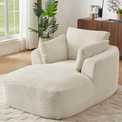 Canapé rembourré en velours côtelé moderne Corduroy - siège simple, ensemble de ressorts, extension instantanée, couleur neutre, idéal pour le salon, salon intérieur avec sièges confortables, sans assemblage, noir, 35,8 po