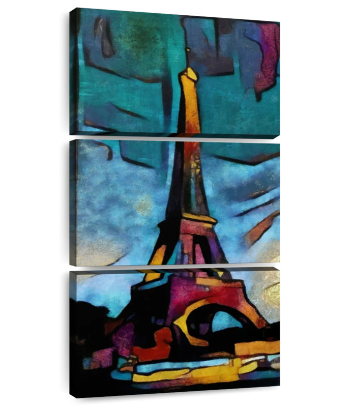 Abstract Eiffel Tower, 62" H x 30" W