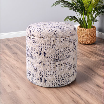 Hugh 40cm Wide Abstract Footstool Ottoman