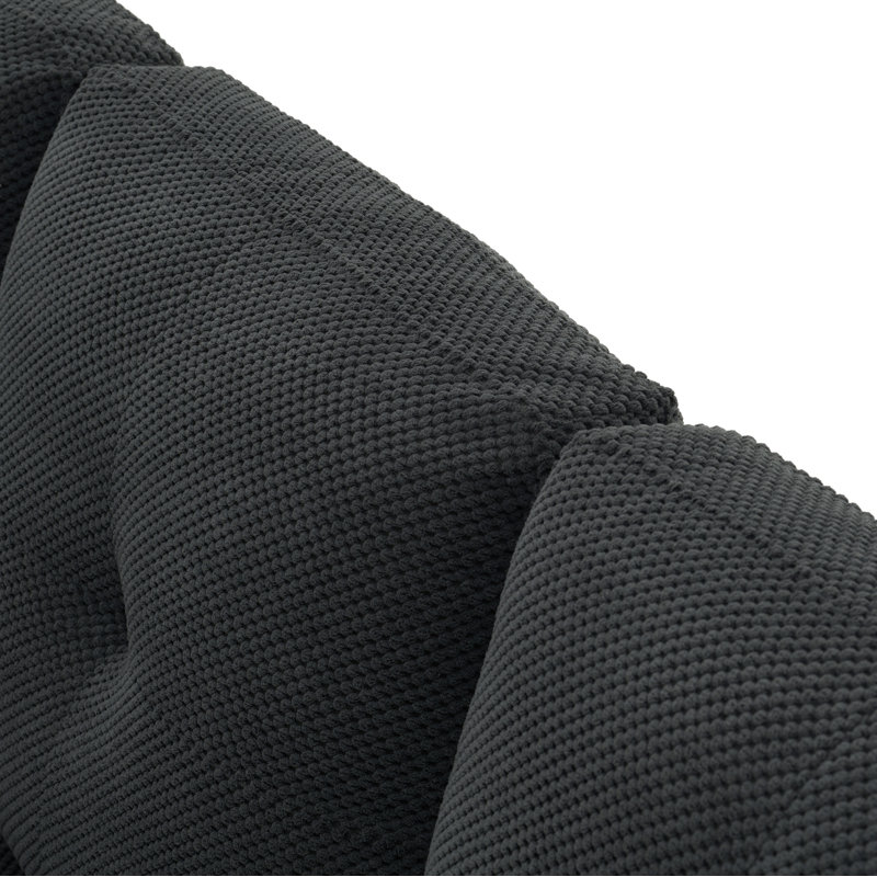 Canapé modulaire 71 po avec lit escamotable en forme de L 71 po et méridienne réversible avec rangement, Dark Gray