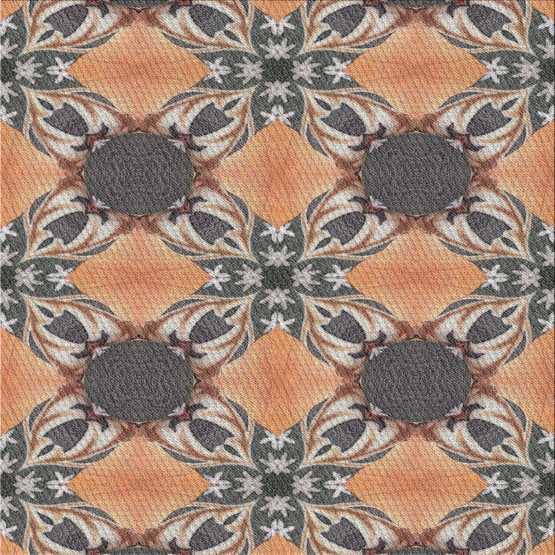 Geometric Indoor Rug, Square 5'