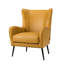 Fauteuil à oreilles en similicuir avec garniture cloutée 30 po Ebbert-647834385