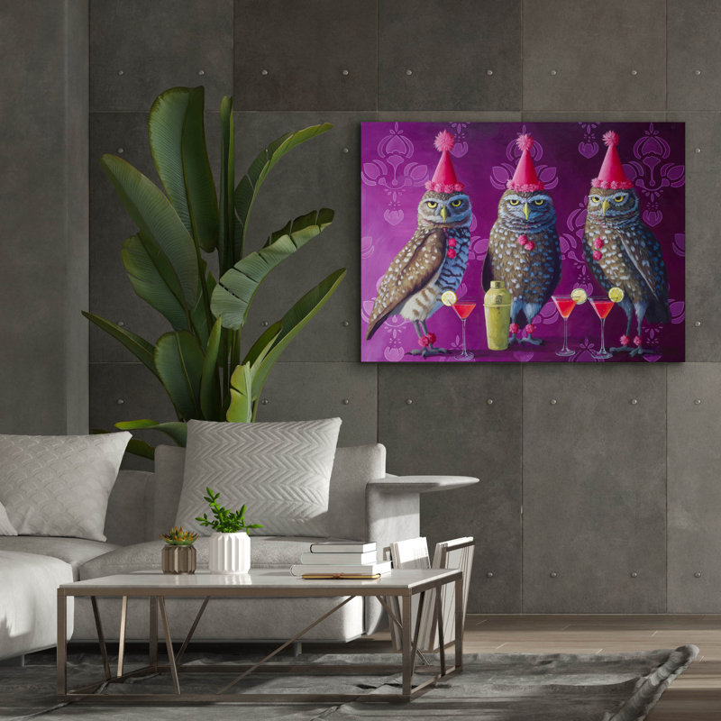 Art mural épique Graffiti «Party Animals» par Heather Gauthier, 54 po x 40 po