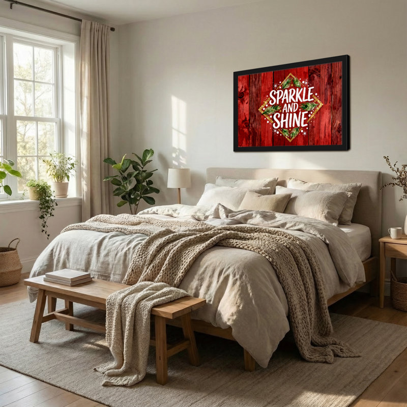 Motif de Noël scintillant et brillant, H 20 po x l 30 po