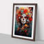 Sugar Skull Contemporary - Single Picture Frame Print on Wood-1559417629-1559417626