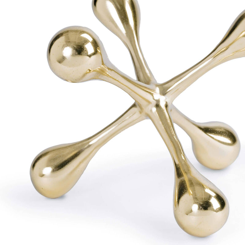 Modern Jack, 4" H x 5" W x 5" D, Gold