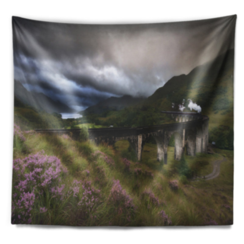 Tapisserie «Schafer Glenfinnan Viaduct Écosse», H 32 po x l 39 po