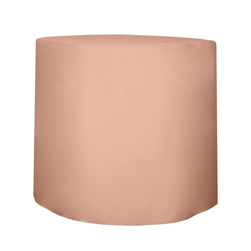 Javin Solid Color Round Tablecloth, Peach, 3