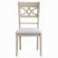 Ensemble de 2 chaises de salle à manger à finition gris antique