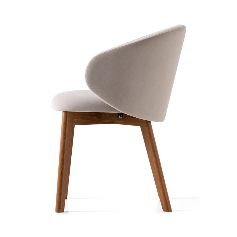 Fauteuil Tuka, Sable, Noyer
