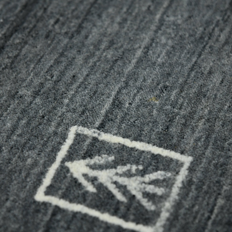 Handmade Gray Stripe Wool Viscose 4' x 6' Area Rug
