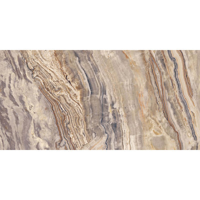 Panneaux muraux imitation marbre beige 23,6 po x 11,8 po Falkirk Moray (paquet de 1)