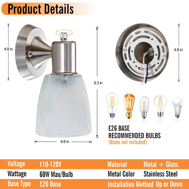 Emmersyn Plug-in Armed Sconce, Silver