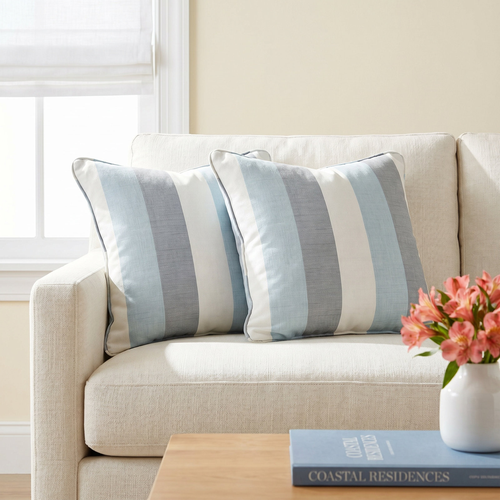 Tildi Sunbrella® Throw Pillow, Direction Dew, 16" x 16"