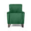Fauteuil inclinable Reki, dossier manuel, acier inoxydable, velours vert-121386498