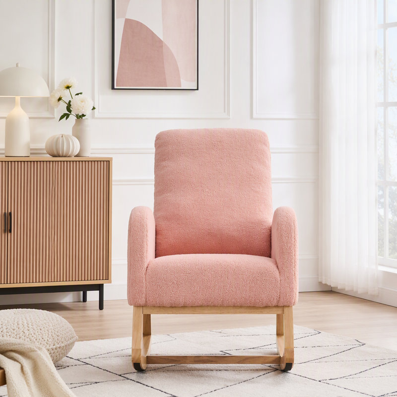 Fauteuil à bascule l 27 po Sherpa, Rose