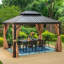 12 pi. L 10 pi. D Pavillon de jardin en aluminium