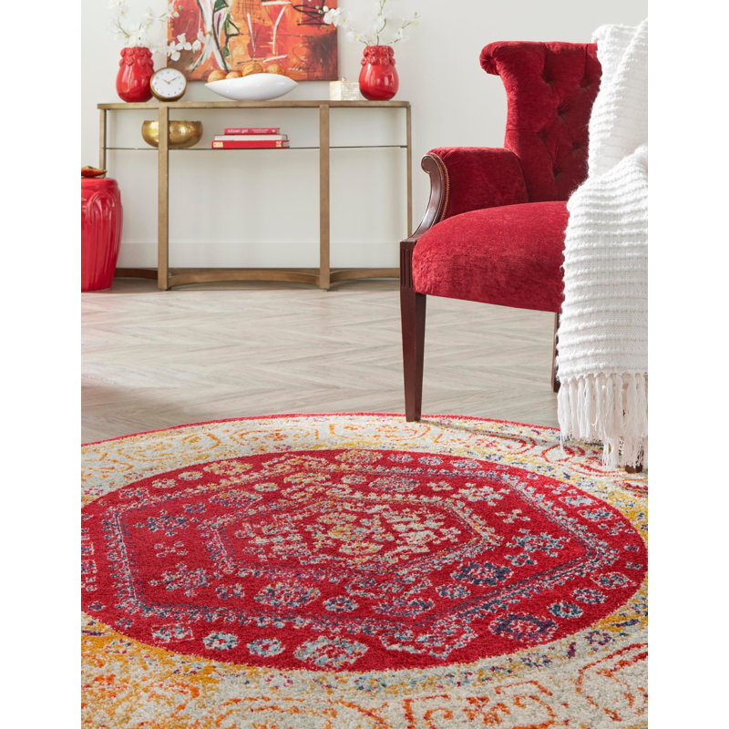 Milojica Oriental Indoor Rug, Round 3'
