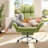 Big and Tall Cross Legged Office Executive Chair with Footrest and Convertible Infinite Gear Armsrest-317436223