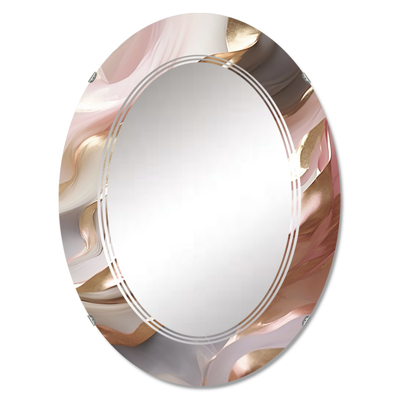 Ostadar - Miroir mural moderne ovale, 30 po x 20 po