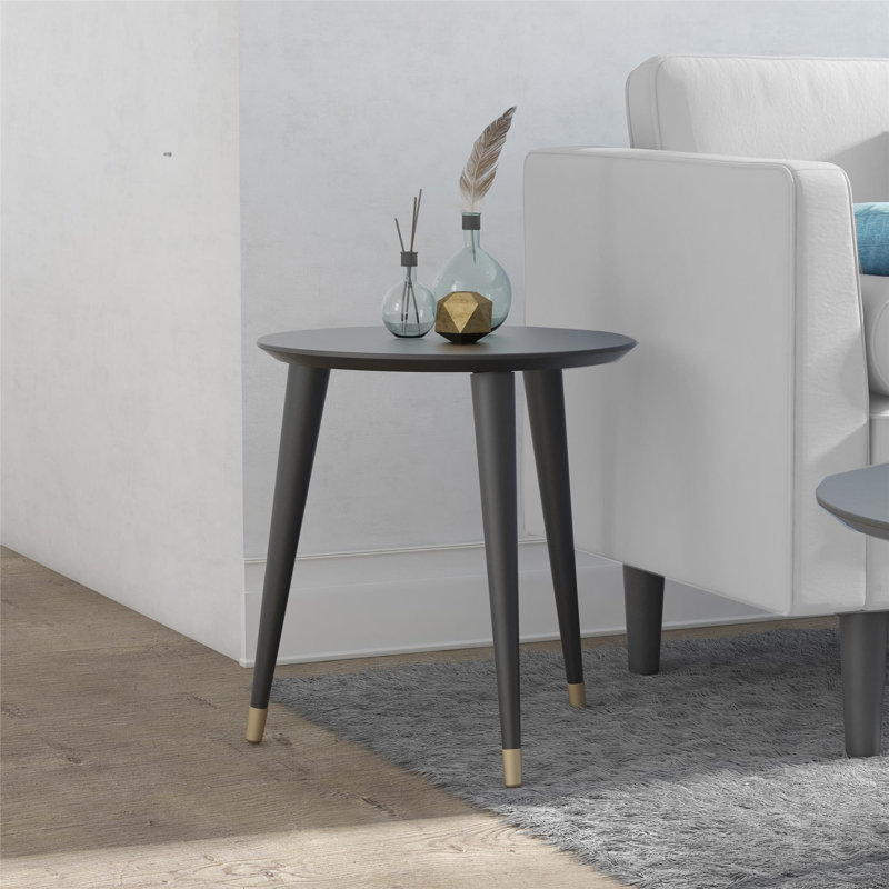 End Table, Black/Gold, Black