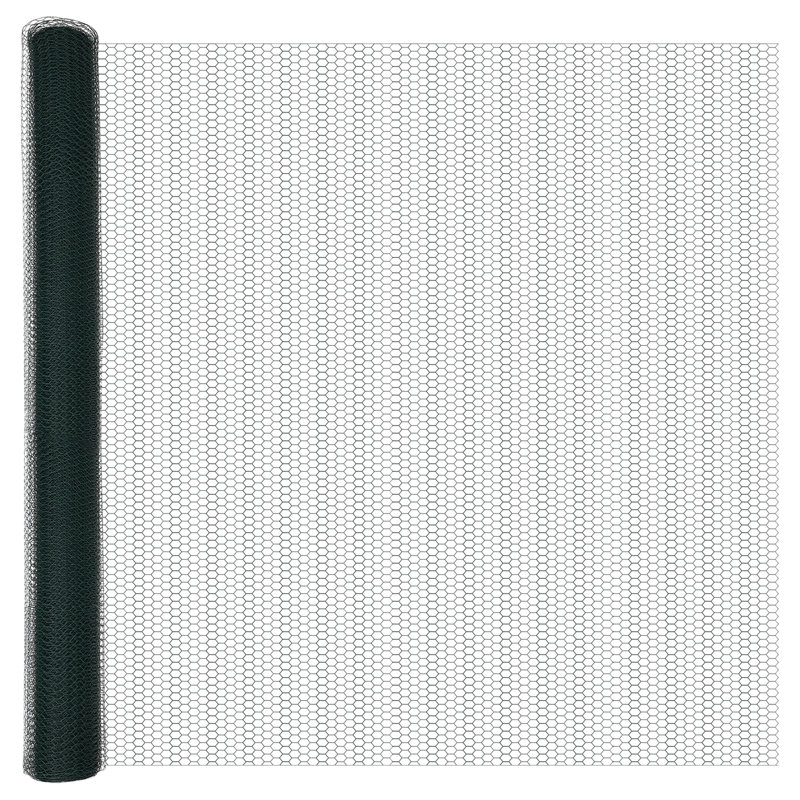 Hexagon Fence Green Steel, 150cm H x 1000cm W
