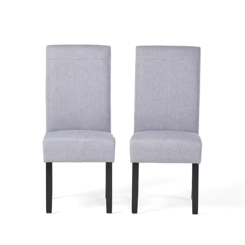 Chaises de salle à manger rembourrées Olin, Gris clair