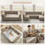 Chenille Upholstered Sectional Sofa Couch With Ottoman-120142582
