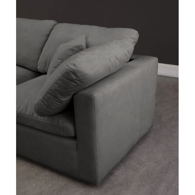 Atis 70'' Velvet Loveseat, Grey Velvet