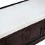 Banc de rangement avec 4 portes et tablettes réglables, banc à chaussures avec coussin en lin amovible pour le salon de l'entrée