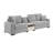 Modern Grey Modular Sofas, Chenille 3-seater With Storage Armrest & Console