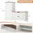 2-in-1 Farmhouse Entryway Storage Bench With Tall Shoe Cabinet, Anti-Tip Design for Mudroom & Hallway-1224940810