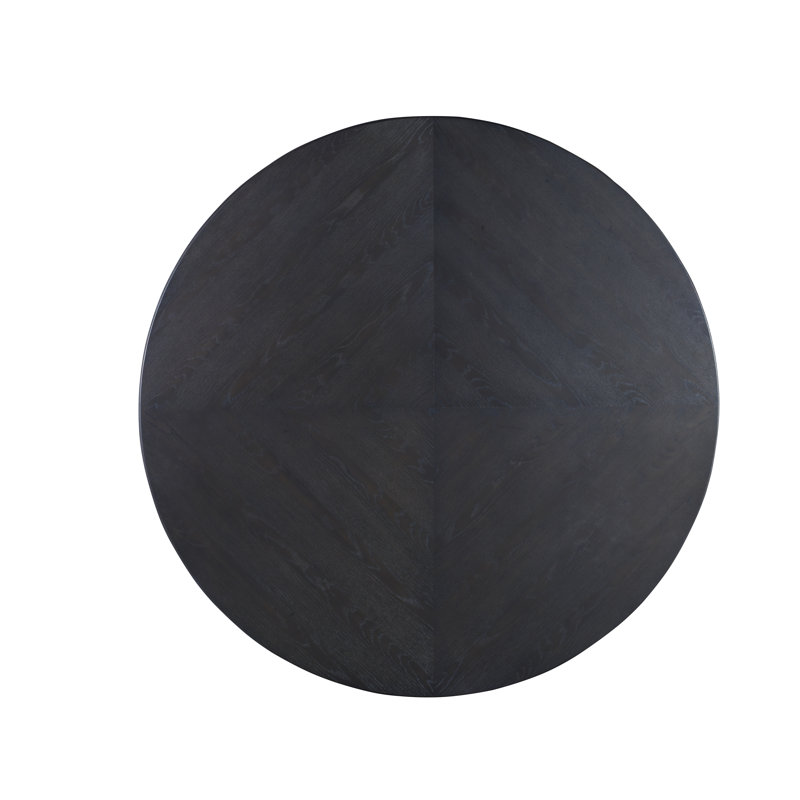 Cadence Round Solid Oak Dining Table, Mocha