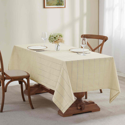 Izod Chadwick Linen Gold Lurex Tablecloth