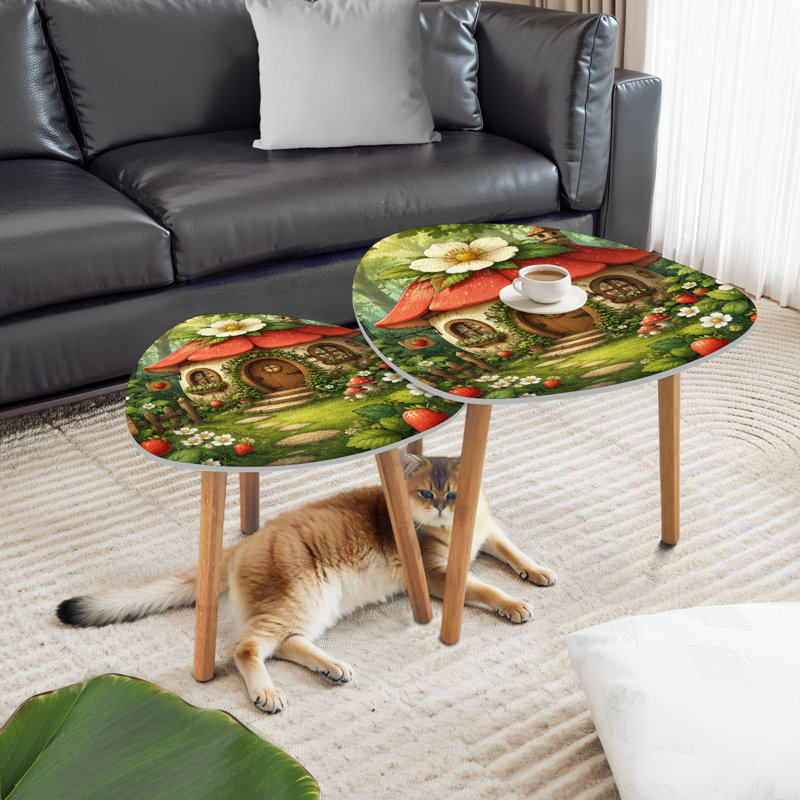 Ensemble de 2 tables basses gigognes Triangle