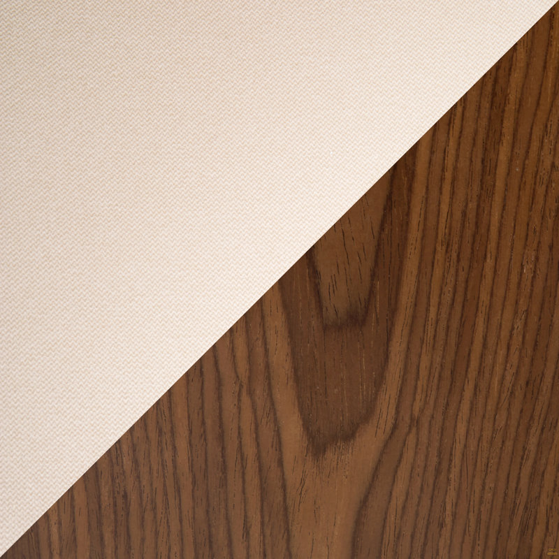 Chaise de bureau en noyer et crème