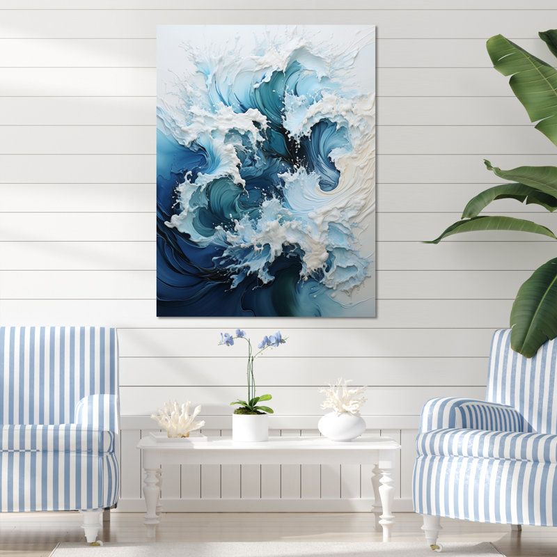 «Coastal Waves», reproduction d'art sur toile, H 32 po x l 24 po x P 1 po, Toile tendue