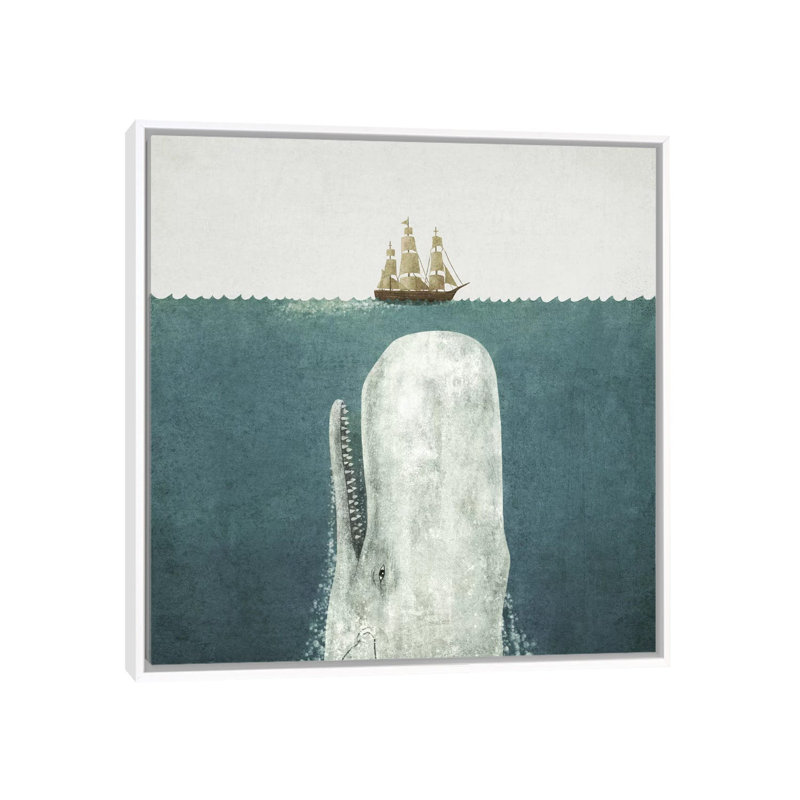 « white baleine », impression sur toile tendue, Toile avec cadre blanc, H 12 po x l 12 po x P 1,5 po