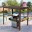 Pergola à persiennes 8 x 5 pi avec toit réglable et gouttière intégrée, parfaite pour cuisiner et se divertir à l'extérieur