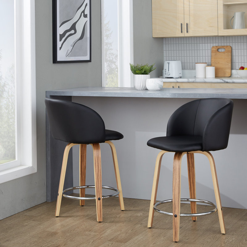 Tabouret de comptoir contemporain, Naturel