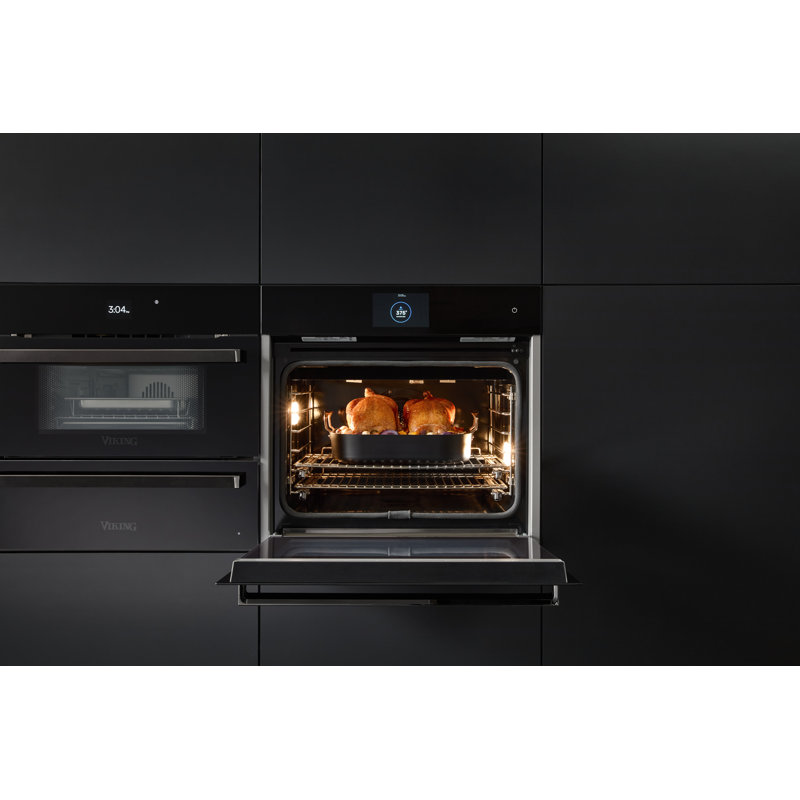 30"W. Single Electric Oven, Black Glass